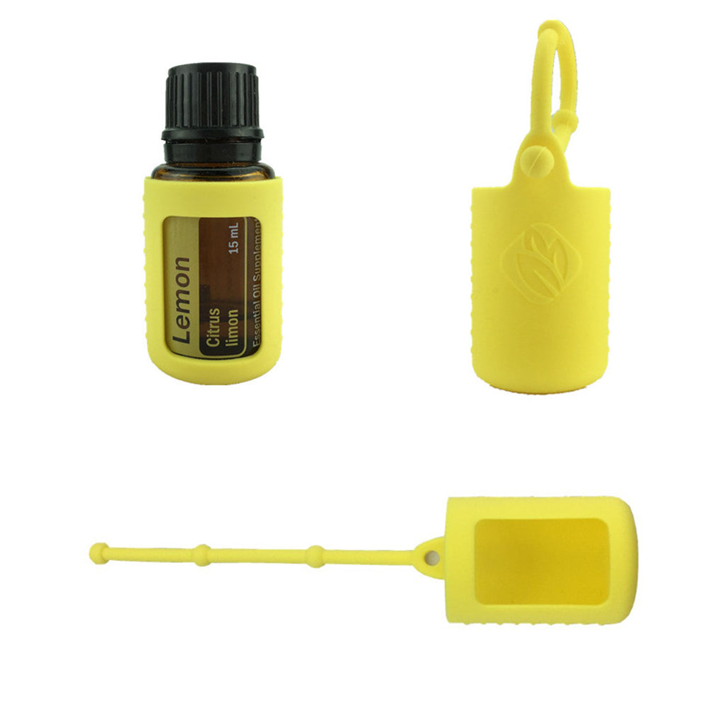 Travel-Friendly Silicone Essential Oil Bottle Sleeves (15ml)
