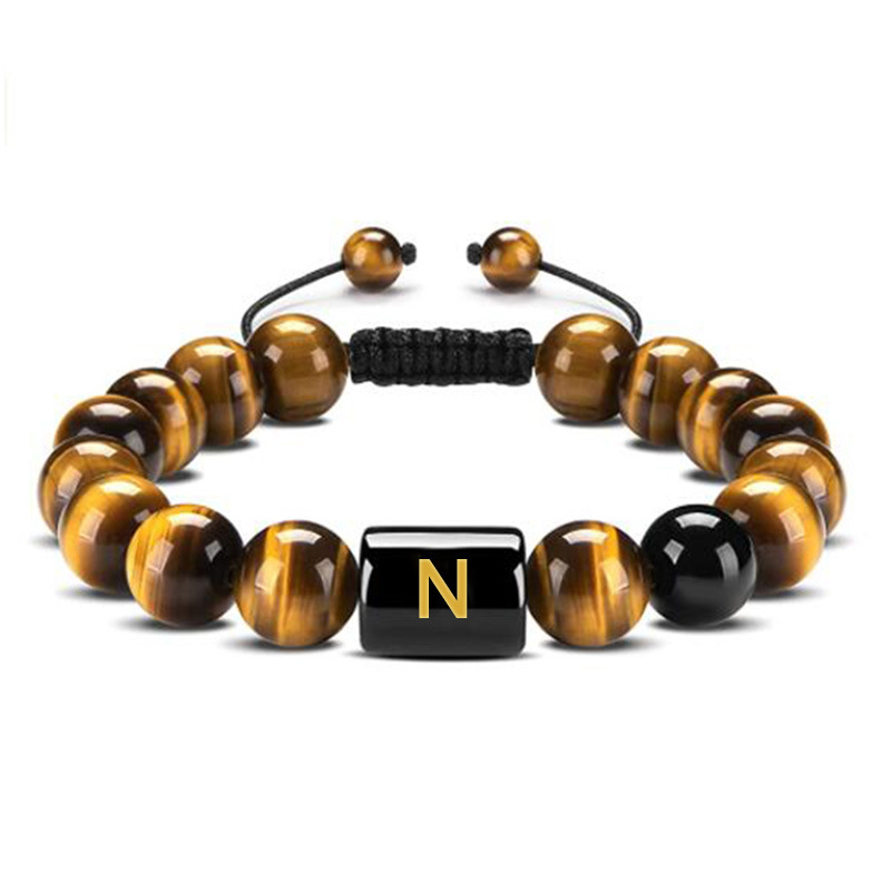 Personalised Tiger Eye Stone Agate Bracelet - The Essential Oil Boutique