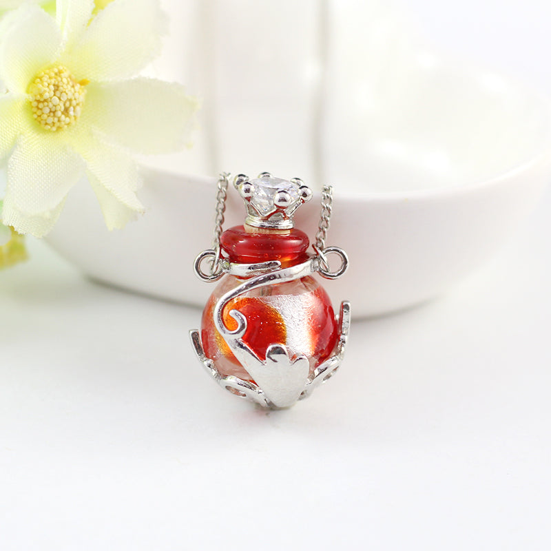 Crown Glaze Essential Oil Bottle Necklace - The Essential Oil Boutique Essential Oil, jewellery, aromatherapy, oil, diffuser, necklace, jewelry, perfume,  pendant, essential oil pendant necklace, aromatherapy necklace diffuser pendant, aroma  best essential oil, scented oil, bracelet, lava, bead, anxiety, 7 chakra, chakra, lava beads