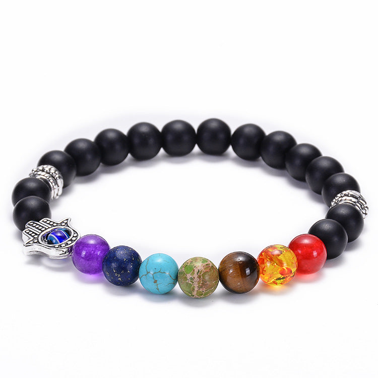 Evil Eye Chakra Oil Bracelet - The Essential Oil Boutique, Essential Oil, jewellery, aromatherapy, oil, diffuser, necklace, jewelry, perfume,  pendant, essential oil pendant necklace, aromatherapy necklace diffuser pendant, aroma  best essential oil, scented oil, bracelet, lava, bead, anxiety, 7 chakra, chakra, lava beads