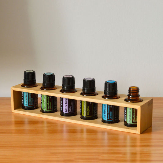 Bamboo Essential Oil Storage Rack For Essential Oil Bottles 15ml - The Essential Oil Boutique