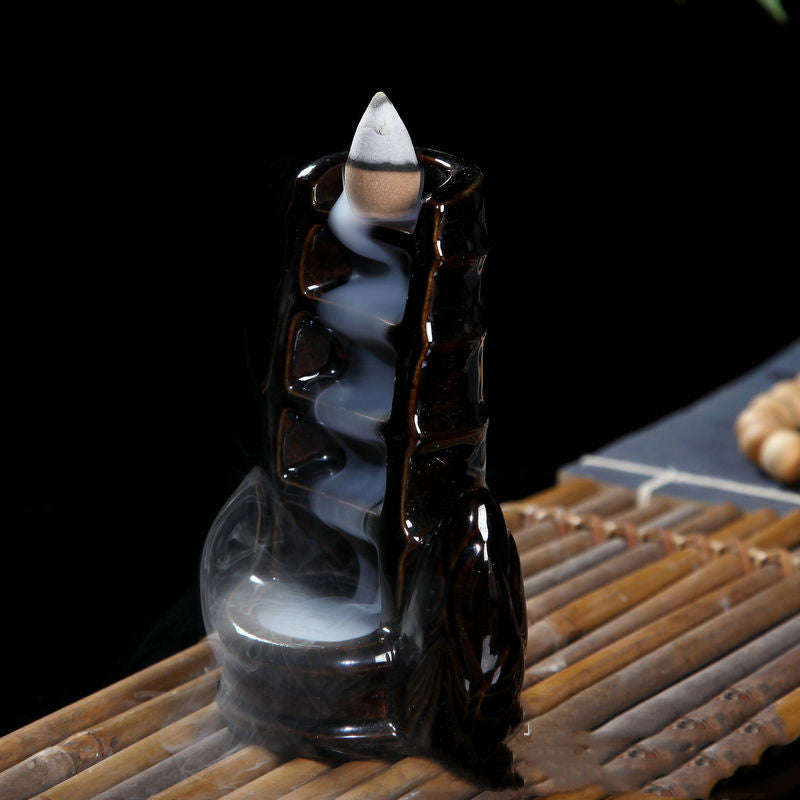 Ceramic Mountain Backflow Incense Burner - The Essential Oil Boutique
