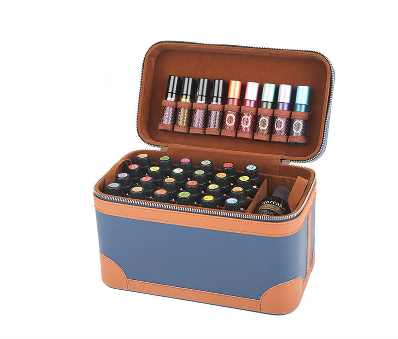 Double-Layer Leather Essential Oil Storage Case - The Essential Oil Boutique
