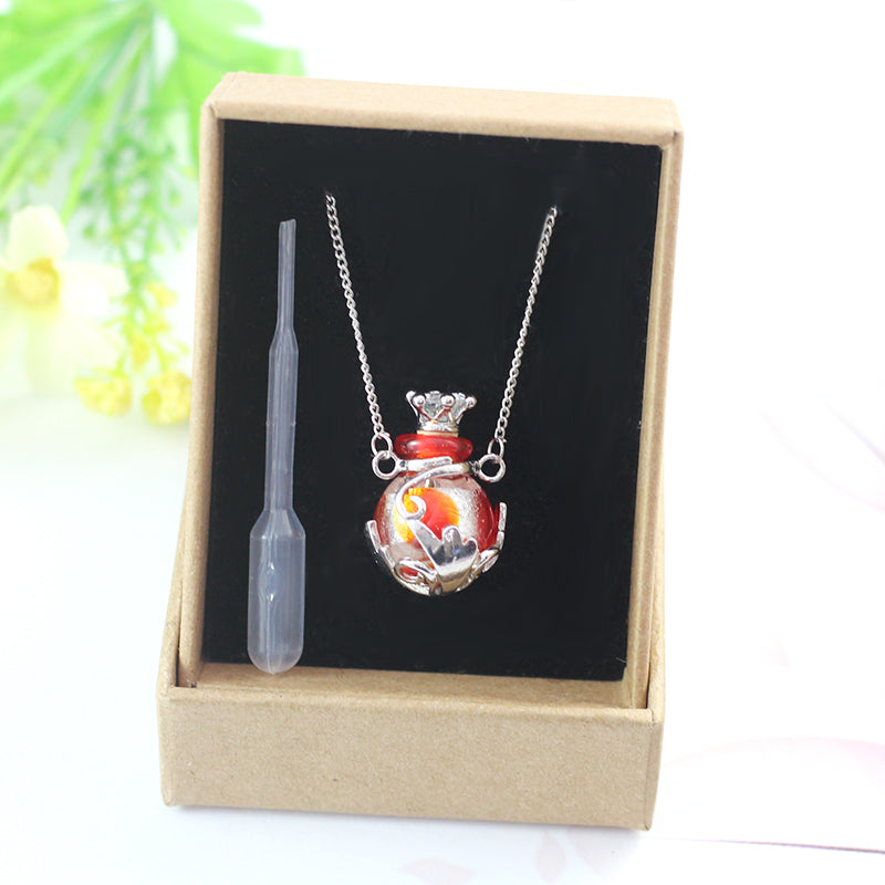Crown Glaze Essential Oil Bottle Necklace - The Essential Oil Boutique Essential Oil, jewellery, aromatherapy, oil, diffuser, necklace, jewelry, perfume,  pendant, essential oil pendant necklace, aromatherapy necklace diffuser pendant, aroma  best essential oil, scented oil, bracelet, lava, bead, anxiety, 7 chakra, chakra, lava beads