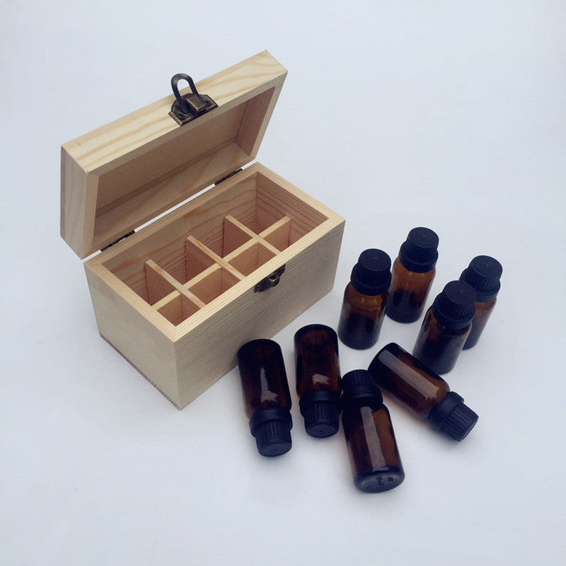 Wooden Essential Oil Storage Box (8-compartment) - The Essential Oil Boutique
