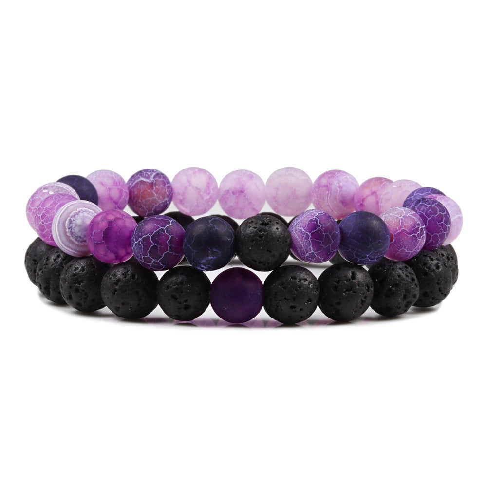 Volcanic Rock Aromatherapy Bracelet (Pack of 2) - The Essential Oil Boutique, Essential Oil, jewellery, aromatherapy, oil, diffuser, necklace, jewelry, perfume,  pendant, essential oil pendant necklace, aromatherapy necklace diffuser pendant, aroma  best essential oil, scented oil, bracelet, lava, bead, anxiety, 7 chakra, chakra, lava beads