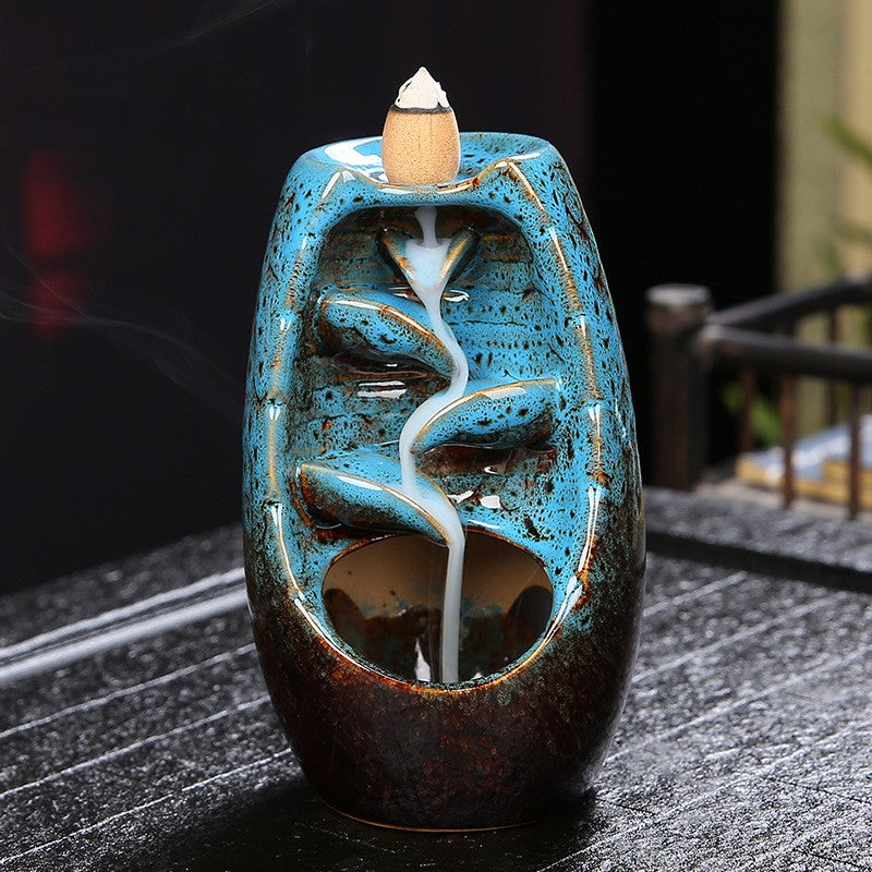 Taoism &amp; Zen Art Incense Burner - The Essential Oil Boutique, incense waterfall,  backflow incense burner, waterfall incense burner, cone incense burner, smoke waterfall, incense diffuser, ceramic incense holder, backflow burner