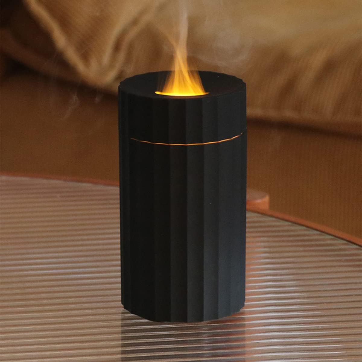 Car Essential Oil Diffuser - With Flame Effect Light humidifier  fire