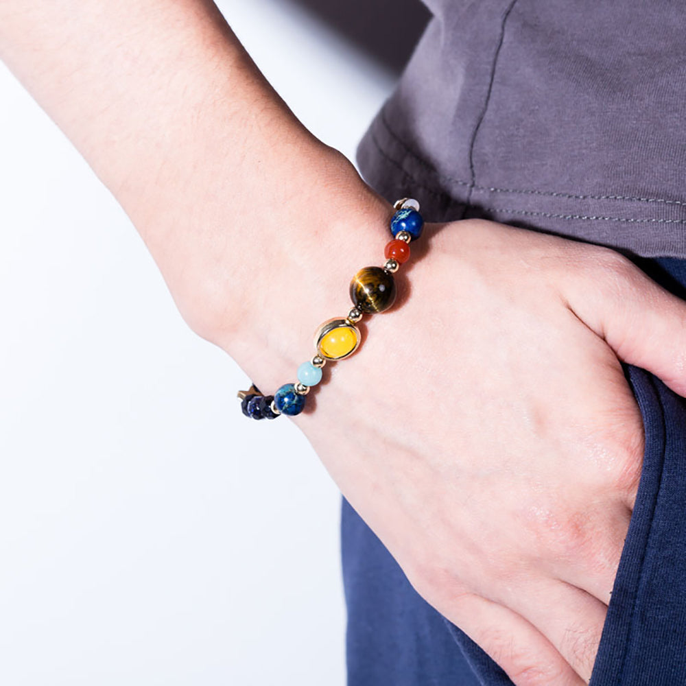The Original Solar System Bracelet - By Euphoria Creations - The Essential Oil Boutique, Essential Oil, jewellery, aromatherapy, oil, diffuser, necklace, jewelry, perfume,  pendant, essential oil pendant necklace, aromatherapy necklace diffuser pendant, aroma  best essential oil, scented oil, bracelet, lava, bead, anxiety, 7 chakra, chakra, lava beads