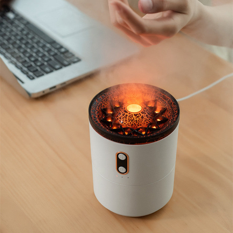 Volcanic Flame Essential Oil Diffuser/Humidifier - The Essential Oil Boutique, Essential Oil Diffuser, Essential Oil, aroma, aromatherapy, diffuser, scent,  essential oils, humidifier, mist, portable, best diffusers for home, flame aroma diffuser, usb diffuser, mushroom diffuser,  aroma humidifier, small diffuser, wood diffuser, car essential oil diffuser, aroma essential oil diffuser