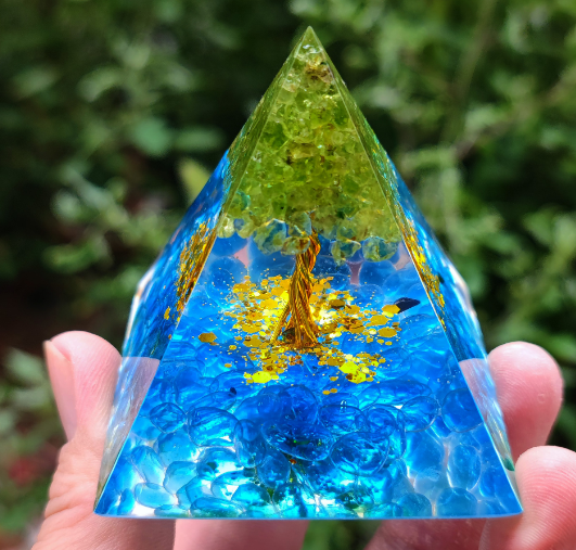 Handmade Crystal Tree of Life Pyramid reiki energy