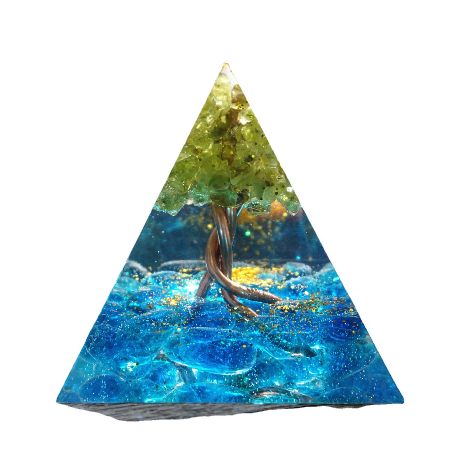 Handmade Crystal Tree of Life Pyramid reiki energy