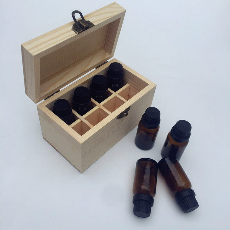 Wooden Essential Oil Storage Box (8-compartment) - The Essential Oil Boutique