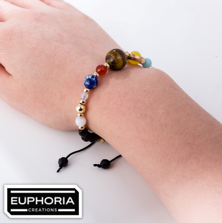 The Original Solar System Bracelet - By Euphoria Creations - The Essential Oil Boutique, Essential Oil, jewellery, aromatherapy, oil, diffuser, necklace, jewelry, perfume,  pendant, essential oil pendant necklace, aromatherapy necklace diffuser pendant, aroma  best essential oil, scented oil, bracelet, lava, bead, anxiety, 7 chakra, chakra, lava beads