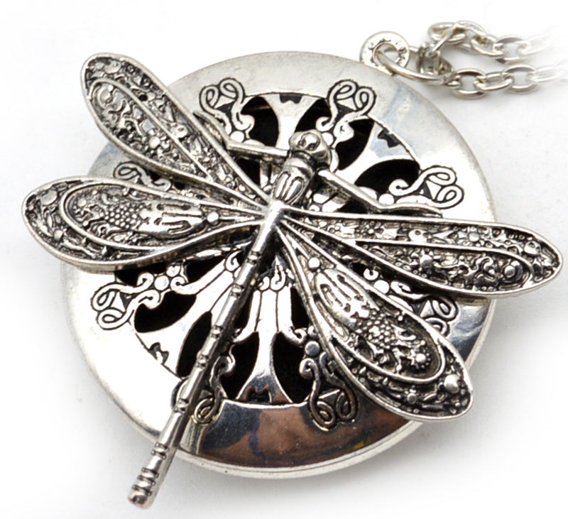 Dragonfly Aromatherapy Vintage Necklace - The Essential Oil Boutique, Essential Oil, jewellery, aromatherapy, oil, diffuser, necklace, jewelry, perfume,  pendant, essential oil pendant necklace, aromatherapy necklace diffuser pendant, aroma  best essential oil, scented oil, bracelet, lava, bead, anxiety, 7 chakra, chakra, lava beads,